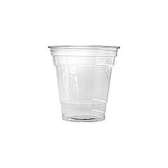 Купольний стакан для напоїв 250мл ''P'' пластиковий для коктейлів без кришки прозорий 50шт/уп