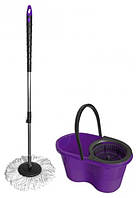 Набор для уборки (швабра и ведро 16 л с отжимом) Zambak Plastik Magic Mop violet (ZP84190)