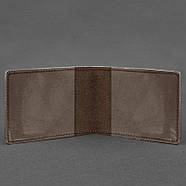 Універсальна шкіряна обкладинка для посвідчення (темно-коричнева) шкіра Crazy Horse, фото 2