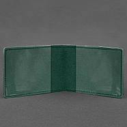 Шкіряна обкладинка для посвідчення УБД (зелена), фото 2