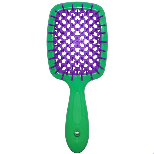 Щітка для волосся Superbrush Janeke зелена фіолетова серединка, фото 1