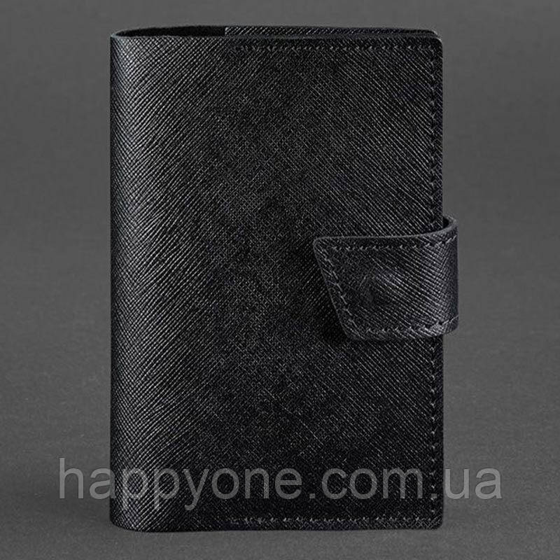 Обкладинка для паспорта з шкіри 4.0 blackwood (чорна)