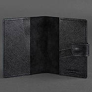 Обкладинка для паспорта з шкіри 4.0 blackwood (чорна), фото 4
