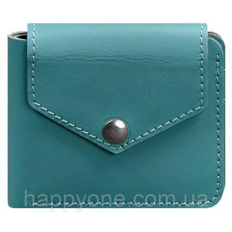 Портмоне з натуральної шкіри 4.2 (бірюзове), фото 1