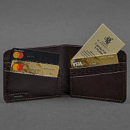 Портмоне з натуральної шкіри чоловіче 4.1 Карбон (темно-коричневе) Krast, фото 2