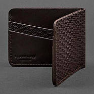 Портмоне з натуральної шкіри чоловіче 4.1 Карбон (темно-коричневе) Krast, фото 3