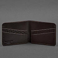 Портмоне з натуральної шкіри чоловіче 4.1 Карбон (темно-коричневе) Krast, фото 4