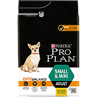 Сухой корм PRO PLAN Small&Mini Adult для взрослых собак мелких пород, с курицей 3 кг (7613035114920)