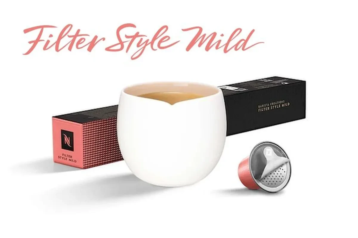 Кава в капсулах Nespresso Filter Style Mild тубус 10 шт Швейцарія Неспресо м'яка кава з фільтром