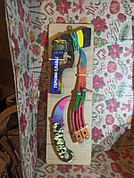 Детский набор Патриота Пистолет резинкострел + два ножа Керамбит и Бабочка