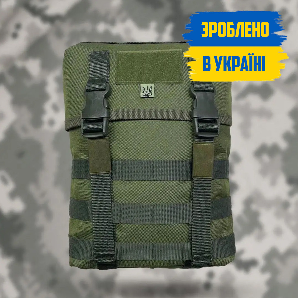 Сумка-підсумок сухарка для речей одягу фляги BarrelBAG тактична зелена олива органайзер несесер з MOLLE