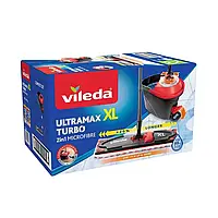 Набір для прибирання Vileda Ultramax Turbo XL Оригінал (швабра та відро з віджиманням)