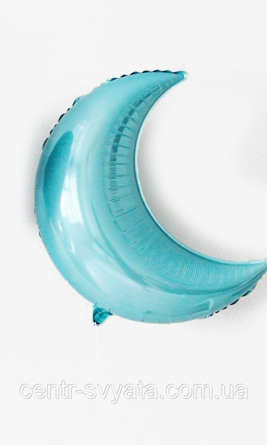 Фольгована кулька КНР (27х11 см) Місяць блакитний