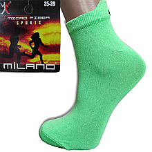 Шкарпетки жіночі короткі мікрофібра зелені 35-39