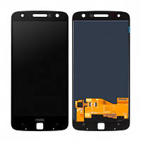 Дисплей для Motorola Moto Z (XT1650), модуль (экран и сенсор) черный (OLED)