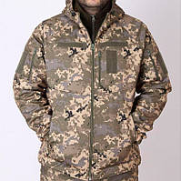 Тактическая куртка демисезонная soft-shell пиксель (44 - 60р) Мужская армейская ВСУ ветро и водоотталкивающая