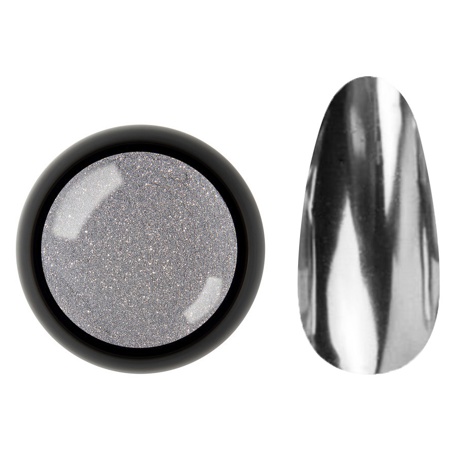 Дзеркальна втирка для нігтів Designer 02 (сірий), фото 1