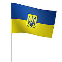 Прапорець "Герб України" 240х120 мм, шовк. 5 шт.