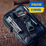 Тактична сумка чохол підсумок через плече HODMAN BLACK маленька під телефон А, фото 3