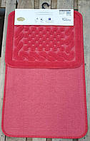 Набір килимків COTTON MAT 50х60 і 60х100 (TM Zeron) червоний, Туреччина