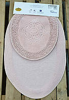 Набір килимків овальної MOSSO 50x60 і 60х100 (TM Zeron) пудра, Туреччина