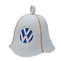 Банная шапка Luxyart "Volkswagen", искусственный фетр, белый (LA-309)