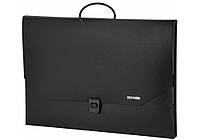 Портфель-коробка пластиковий А3 чорний E31616