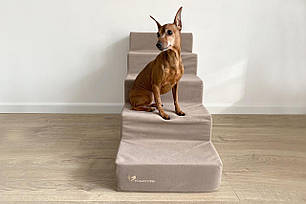 Сходинки для собак Beige 5-рівневі 90х40х60 см