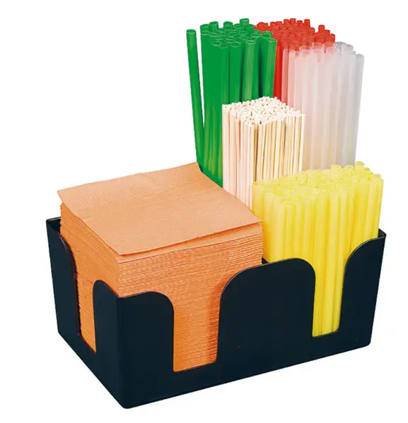 Органайзер для бару барний пластиковий 22х 14 5 х 11 см чорного кольору, фото 1