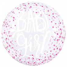 Кулька Bubbles Баблс 20" рожеві крапки Baby girl Китай