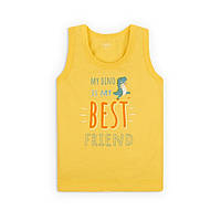 Майка дитяча для хлопчика GABBI МК-20-13 Технозавр Жовтий на зріст 74 (12199)