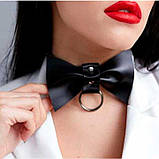 Сексуальний чокер з бантом - Чорний - Садо-мазо, фото 3