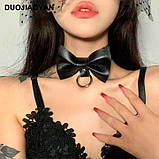 Сексуальний чокер з бантом - Чорний - Садо-мазо, фото 6