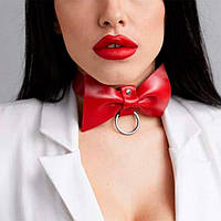 Сексуальний чокер з бантом - Червоний - Садо-мазо