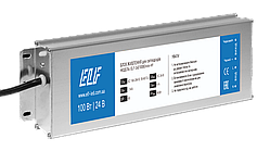 Блок питания 100 Вт для светодиодов герметичный компактный ELF, 24В, 100Вт, металл, IP67