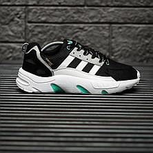 Чоловічі кросівки Adidas ZX 22 Boost Black White Green ALL11100, фото 3
