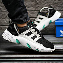 Чоловічі кросівки Adidas ZX 22 Boost Black White Green ALL11100, фото 6