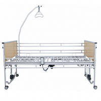 Функциональная кровать Virna (4 секции) металлический каркас с трапецией надкроватной на колесах OSD-9520