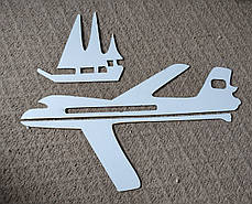 Пластикова чорна наклейка на стіну Велика карта світу квадратики Б315, фото 3