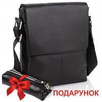 Чоловіча шкіряна сумка Borsa Leather Чорна