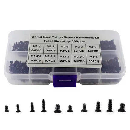 Гвинти, мікровинти потаємні для ноутбуків M2 M2.5 M3, 500 шт., фото 1