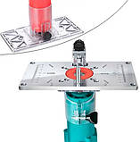 Пластина для фрезера 235x120x8мм зі змінними кільцями, алюмінієва, фото 2