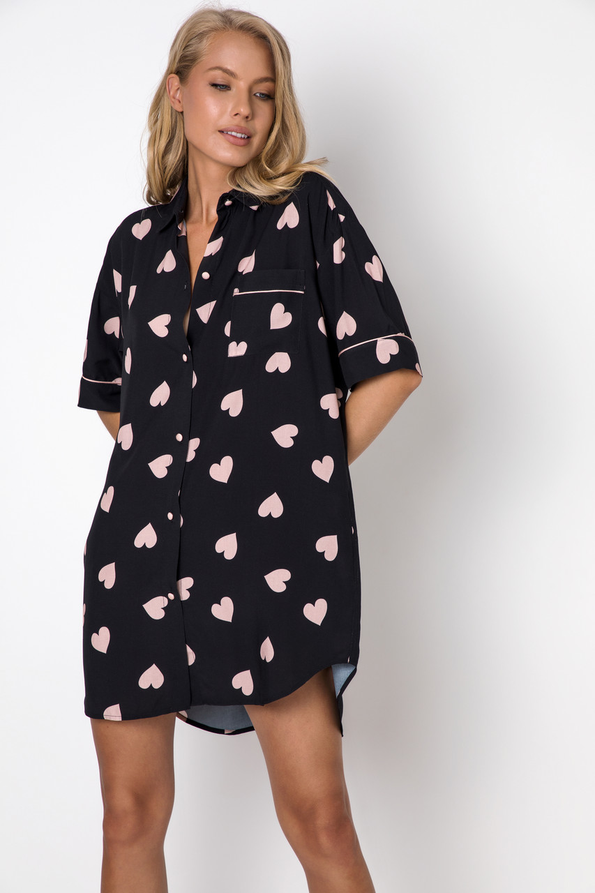 Халатик-сорочка на гудзиках Aruelle Kelly nightdress