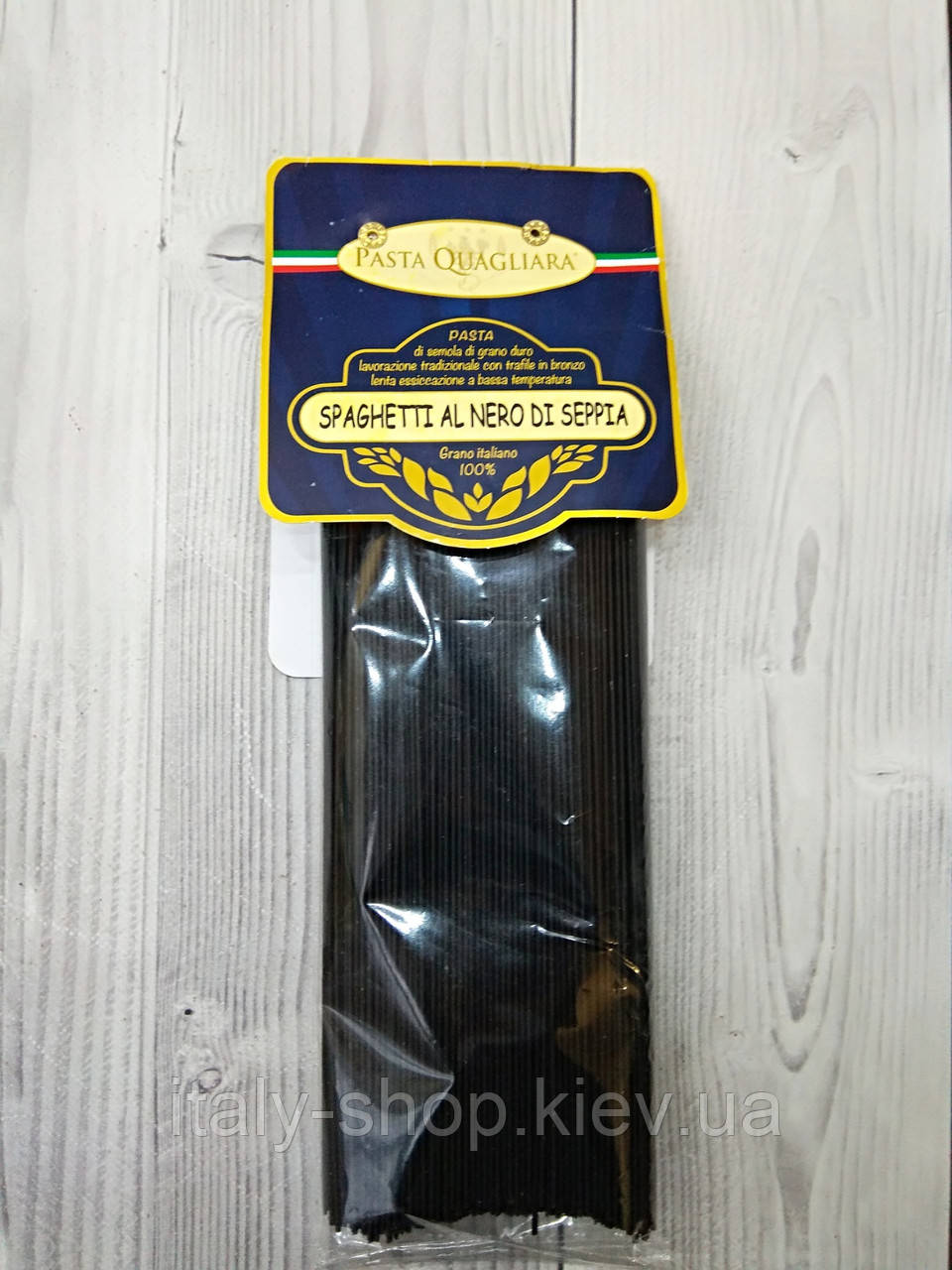 Спагетті з чорнилом каракатиці Pasta Quagliare 500 г, Італія, фото 1