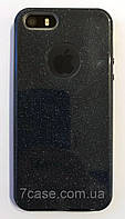 Чохол Shiny для Apple iPhone 5 / 5s / SE силіконовий з блискітками чорний