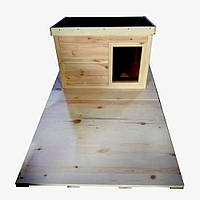 Деревянная будка с платформой для собаки "Мухтар", для средних пород (100*75*75 см)