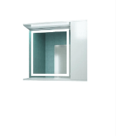 Зеркальный шкаф (800*700) ШК21 для ванной комнаты с подсветкой, дверь справа