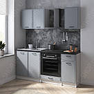 Кухонний комплект меблів 1.2 м верх, 1.8 м низ з МДФ фасадом Кухня з тумбою під духову шафу та для мийки, фото 2