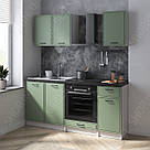 Кухонний комплект меблів 1.2 м верх, 1.8 м низ з МДФ фасадом Кухня з тумбою під духову шафу та для мийки, фото 3