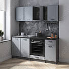 Кухонний комплект меблів 1.2 м верх, 1.8 м низ з МДФ фасадом Кухня з тумбою під духову шафу та для мийки, фото 5